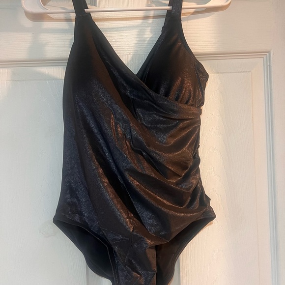 Serra Black Shimmer Swimsuit - Picture 1 of 6